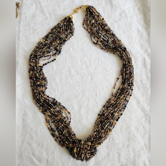 Multi Strand Beaded Necklace - Picture 3 of 5